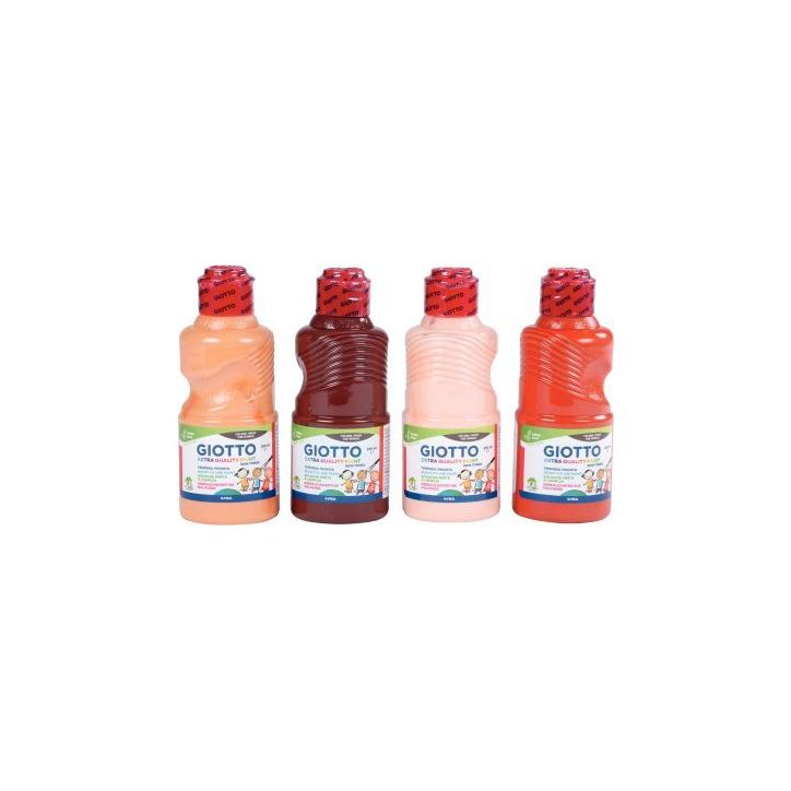 Lot de 4 flacons 250ml de gouache couleurs de peaux F542800 GIOTTO