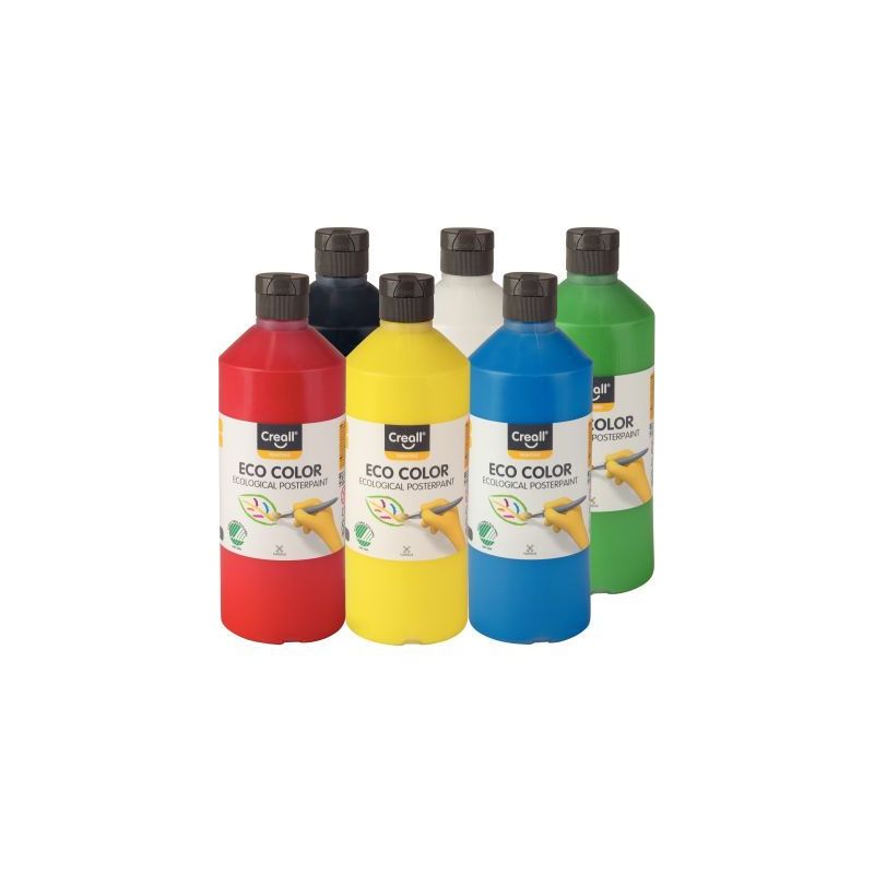 Achetez Carton de 6 flacons 500ml de gouache biologique Creall Eco Color 32231 CREALL pas cher sur M..