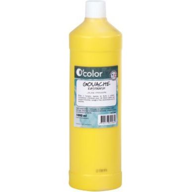 Achetez Flacon 1 litre de gouache liquide économique O'COLOR jaune primaire 07876 O'COLOR pas cher ..