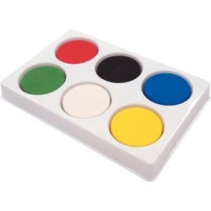 Achetez Palette de 6 galets de gouache assortis, diamètre 44 mm Z1019 pas cher sur Ma Rentrée Scol..