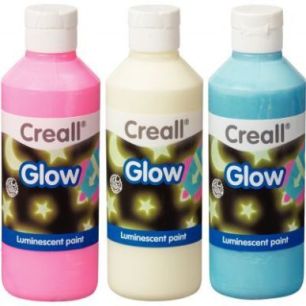 Achetez Lot de 3 flacons de 250 ml de peinture phosphorescente couleurs assorties : vert/jaune, roug..