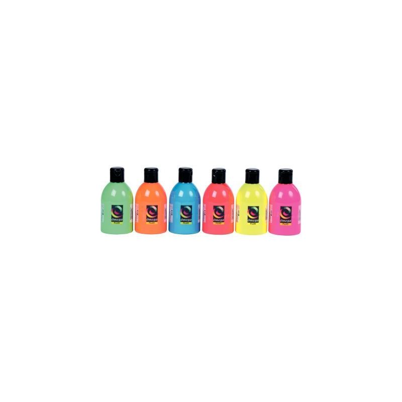 Achetez Lot de 6 flacons de 250ml de peinture vinylique plastifiante couleurs fluo assorties SP6250F..