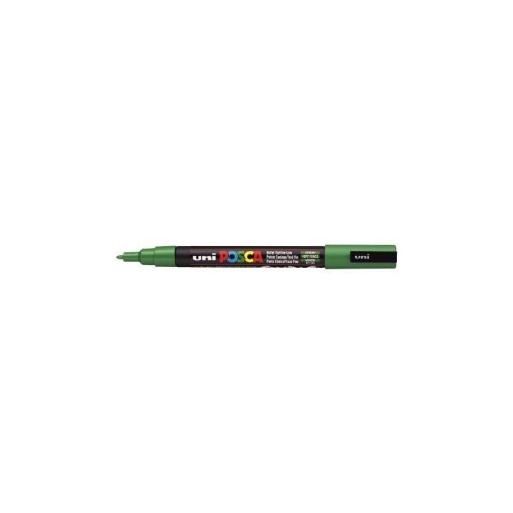Marqueur pointe fine conique  vert foncé PC3M VF POSCA UNIBALL