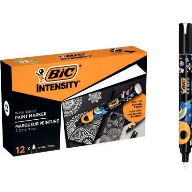 Achetez Boîte de 12 marqueurs peinture Intensity blancs 527425 BIC pas cher sur Ma Rentrée Scolair..
