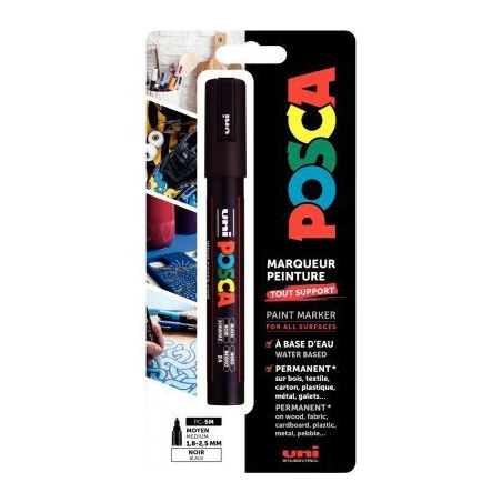 Achetez Blister 1 marqueur Posca noir PC5MX1 PF N POSCA UNIBALL pas cher sur Ma Rentrée Scolaire