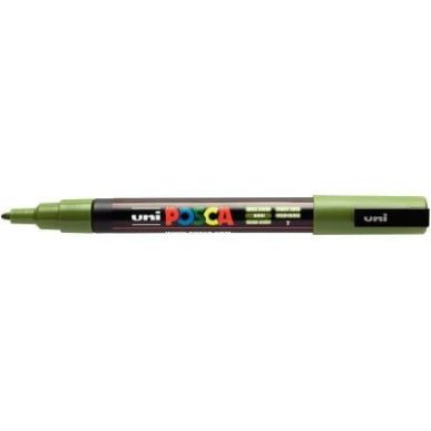 Achetez Marqueur pointe fine conique vert kaki PC3M VK POSCA UNIBALL pas cher sur Ma Rentrée Scolai..