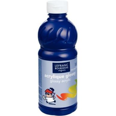 Achetez Flacon 500ml d'acrylique Glossy Lefranc Bourgeois, bleu outremer 188300 COLOR AND  LEFRANC &..