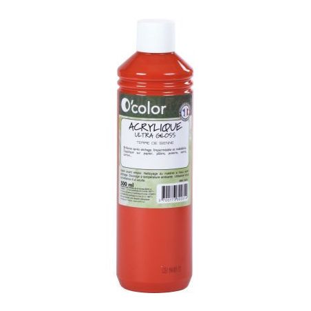 Achetez Flacon 500ml de peinture acrylique O'COLOR, terre de sienne 0231 O'COLOR pas cher sur Ma Ren..
