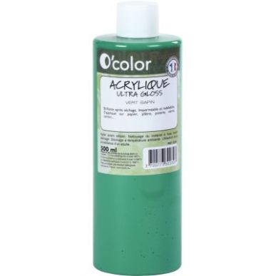 Achetez Flacon 500ml de peinture acrylique O'COLOR, vert sapin 0230 O'COLOR pas cher sur Ma Rentrée..
