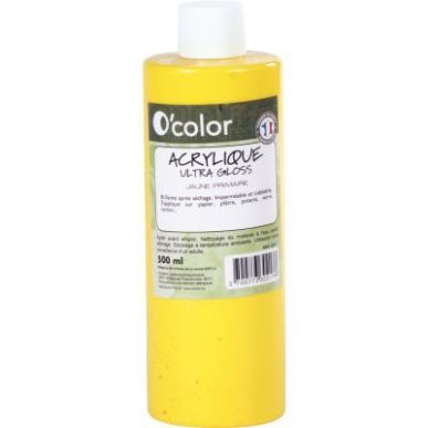 Achetez Flacon 500ml de peinture acrylique O'COLOR, jaune ACR500PETJP_00/28527 O'COLOR pas cher sur ..