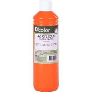 Achetez Flacon 500ml de peinture acrylique O'COLOR, orange 0218 O'COLOR pas cher sur Ma Rentrée Sco..