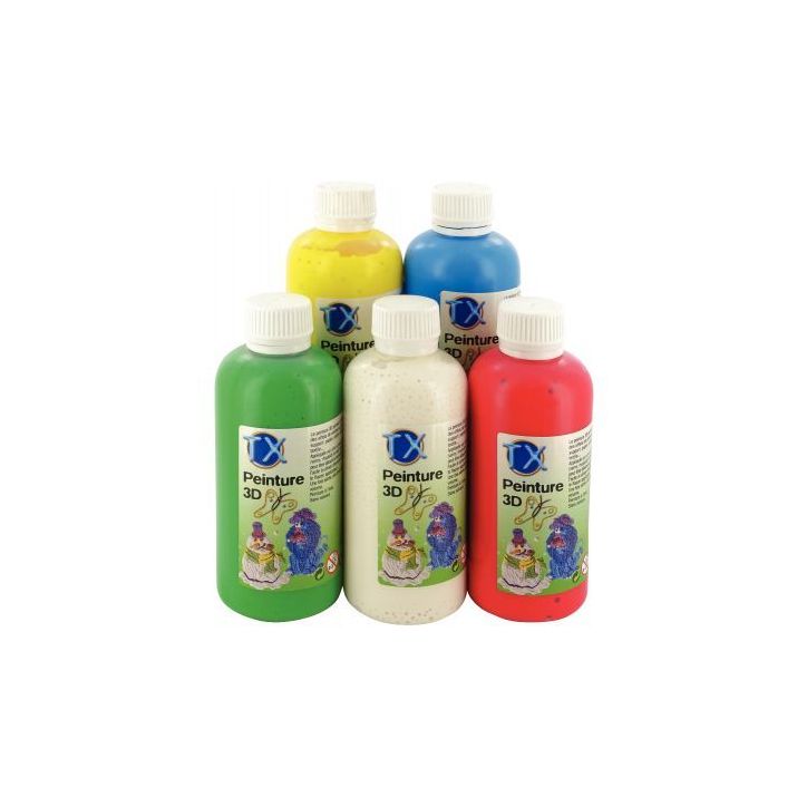 Lot de 5 flacons 250ml de peinture 3D A 3510