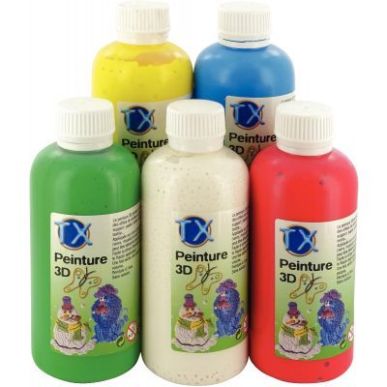 Achetez Lot de 5 flacons 250ml de peinture 3D A 3510 pas cher sur Ma Rentrée Scolaire