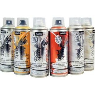 Achetez Lot de 6 sprays 200ml de peintures acryliques 093898 PEBEO pas cher sur Ma Rentrée Scolaire