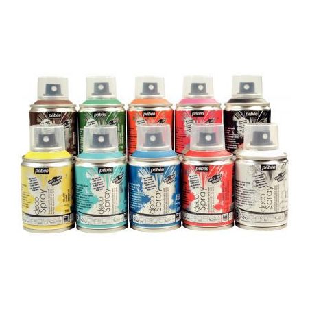 Achetez Lot de 10 sprays 100ml de peinture acrylique 093798 PEBEO pas cher sur Ma Rentrée Scolaire