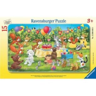 Achetez Puzzle à cadre 15 pièces, la fête d'anniversaire des animaux 12004042 RAVENSBURGER pas ch..