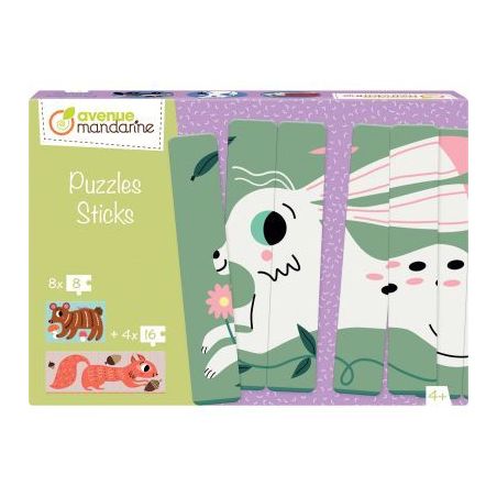 Achetez Boite de 12 puzzles sticks, la forêt PU027C AVENUE MAN pas cher sur Ma Rentrée Scolaire