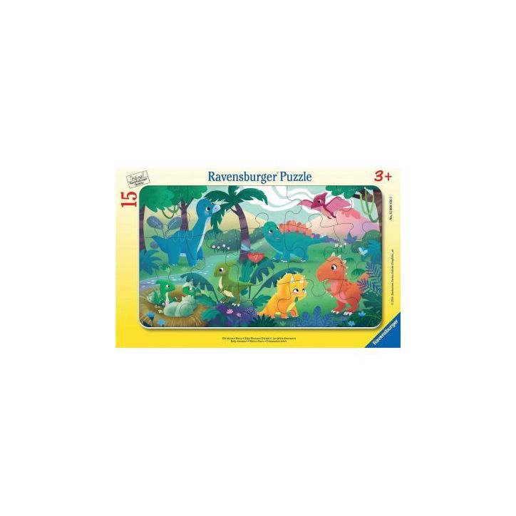 Puzzle à cadre 15 pièces, les petits dinosaures 12000856 RAVENSBURGER