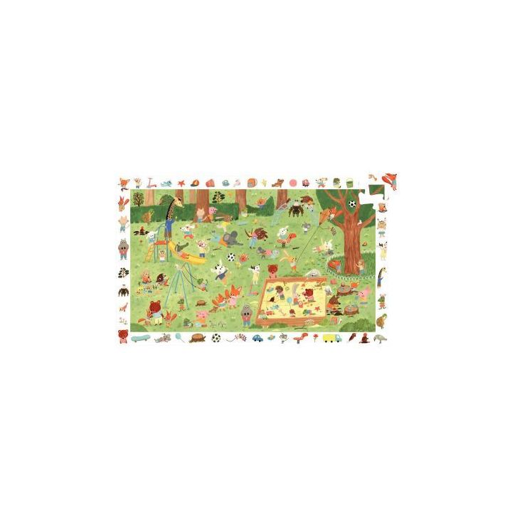 Puzzle d’observation 35 pièces, le square des amis DJ07596 DJECO