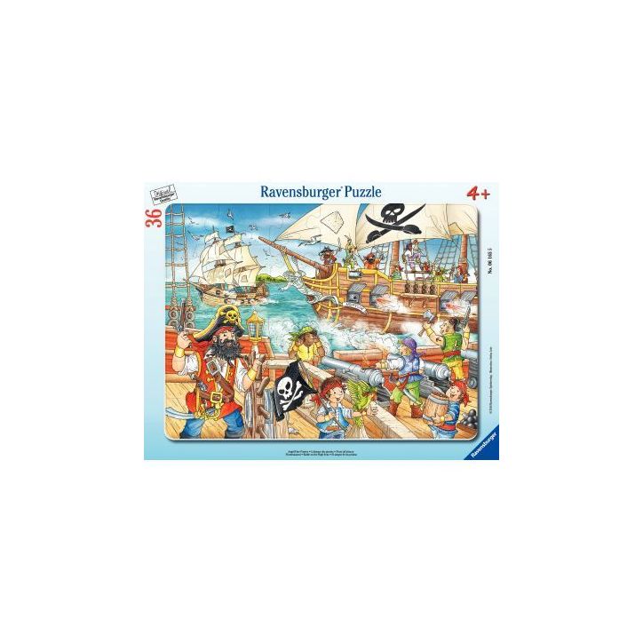 Puzzle à cadre 36 pièces, l'attaque des pirates 00006165 RAVENSBURGER