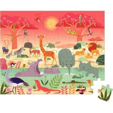 Achetez Puzzle 54 pièces, la réserve animalière J02650 JANOD pas cher sur Ma Rentrée Scolaire