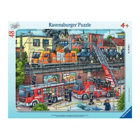 Achetez Puzzle à cadre de 48 pièces, les pompiers 00005093 RAVENSBURGER pas cher sur Ma Rentrée S..