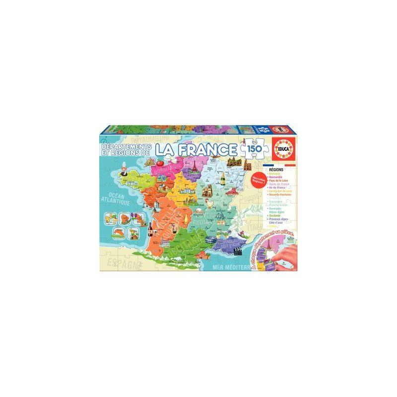Achetez Puzzle de 150 pièces départements et régions de France ED-17238 EDUCA pas cher sur Ma Ren..