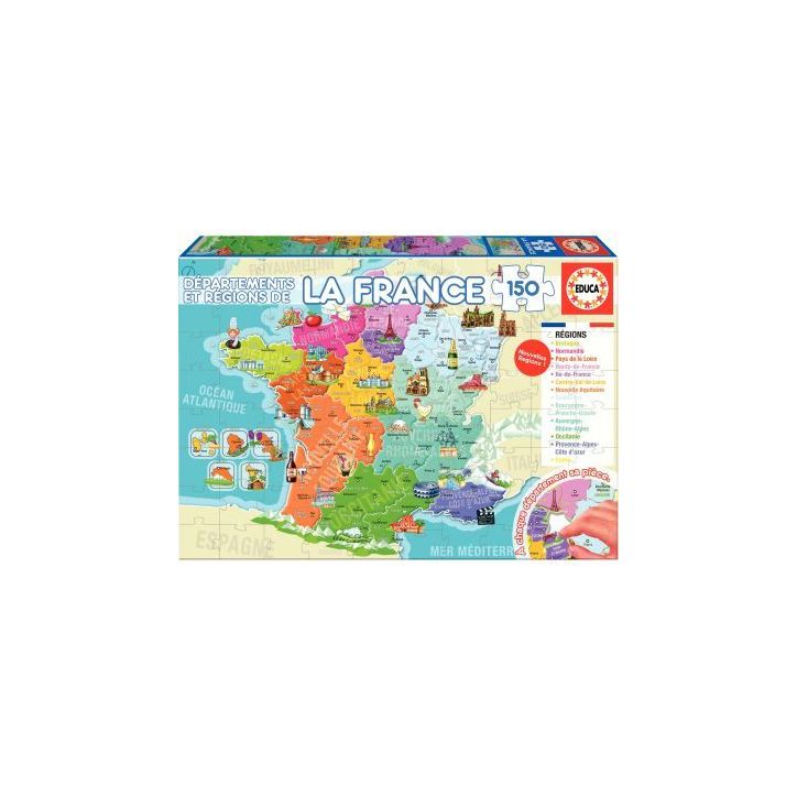 Puzzle de 150 pièces départements et régions de France ED-17238 EDUCA