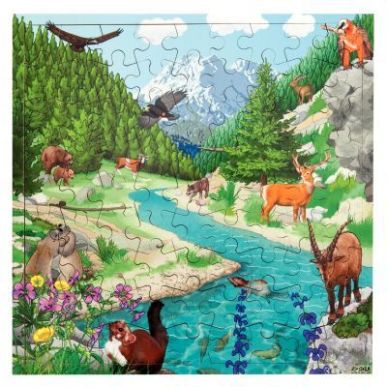 Achetez Puzzle de 81 pièces en bois, la montagne 2203503 pas cher sur Ma Rentrée Scolaire