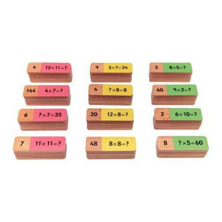 Achetez 60 dominos multiplication en bois EA-353 pas cher sur Ma Rentrée Scolaire