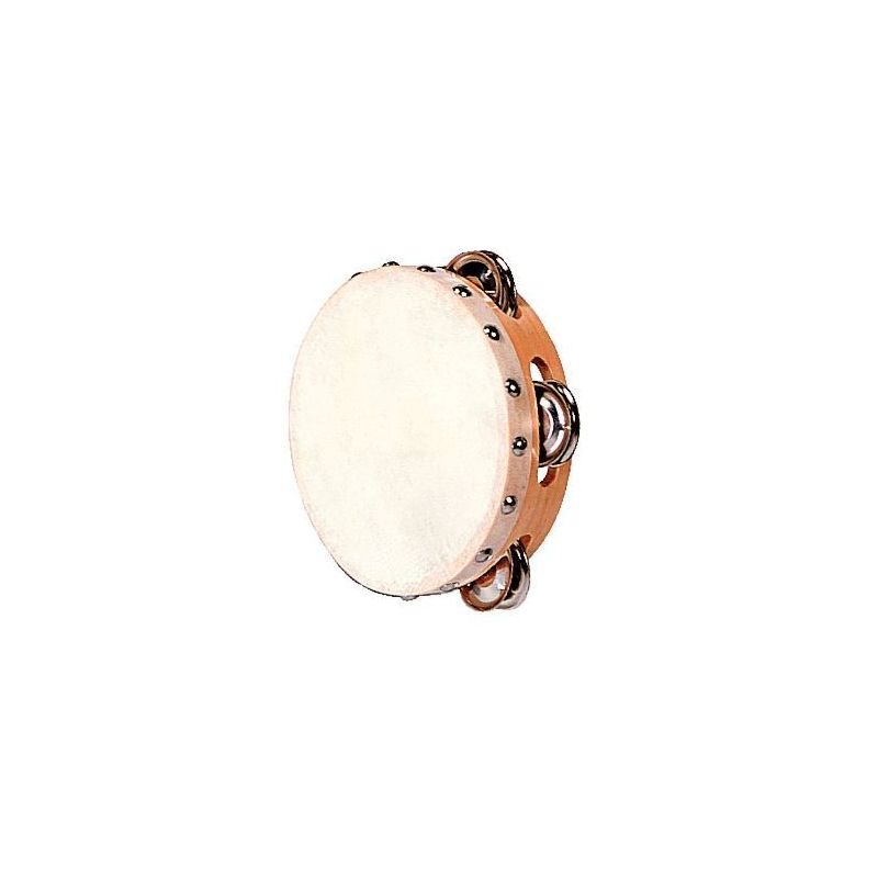 Achetez Tambourin de basque en peau naturelle diamètre 15 cm, 4 paires de cymballettes 0593 FUZEAU ..