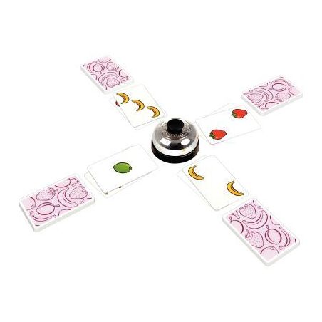 Achetez La boîte "HALLI GALLI" contient 56 cartes, 1 cloche, règle du jeu AMHGS pas cher sur Ma Re..