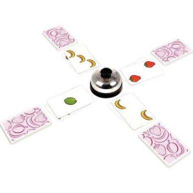 Achetez La boîte "HALLI GALLI" contient 56 cartes, 1 cloche, règle du jeu AMHGS pas cher sur Ma Re..