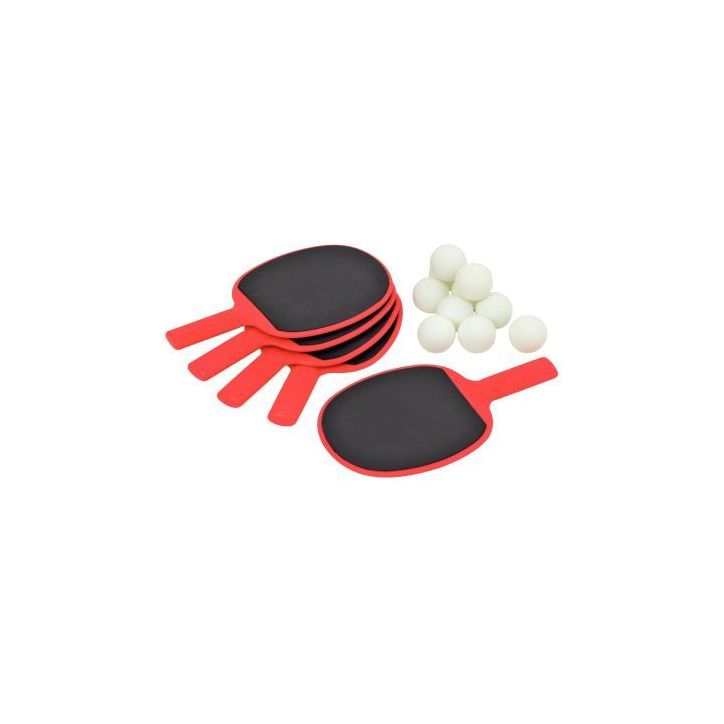 Set de 5 raquettes + 10 balles de tennis de table 100314