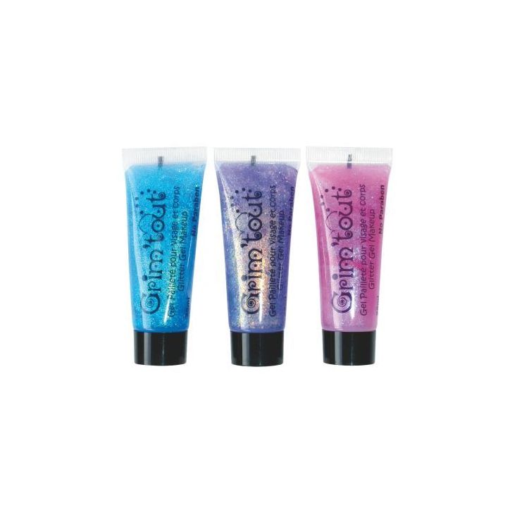 Lot de 3 tubes de gel pailleté pour visage et corps GT41973