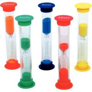 Achetez Set de 5 Sabliers 30 secondes - 1 3 5 10 Minutes 92007 pas cher sur Ma Rentrée Scolaire