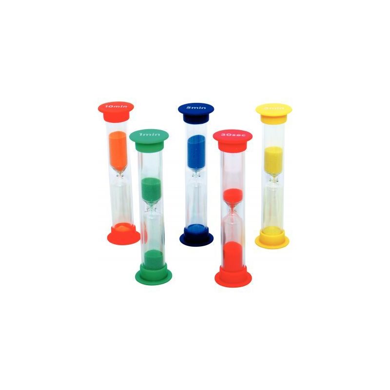 Achetez Set de 5 Sabliers 30 secondes - 1 3 5 10 Minutes 92007 pas cher sur Ma Rentrée Scolaire