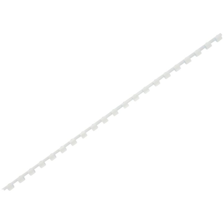 Boîte de 100 peignes anneaux plastiques 6mm Blanc