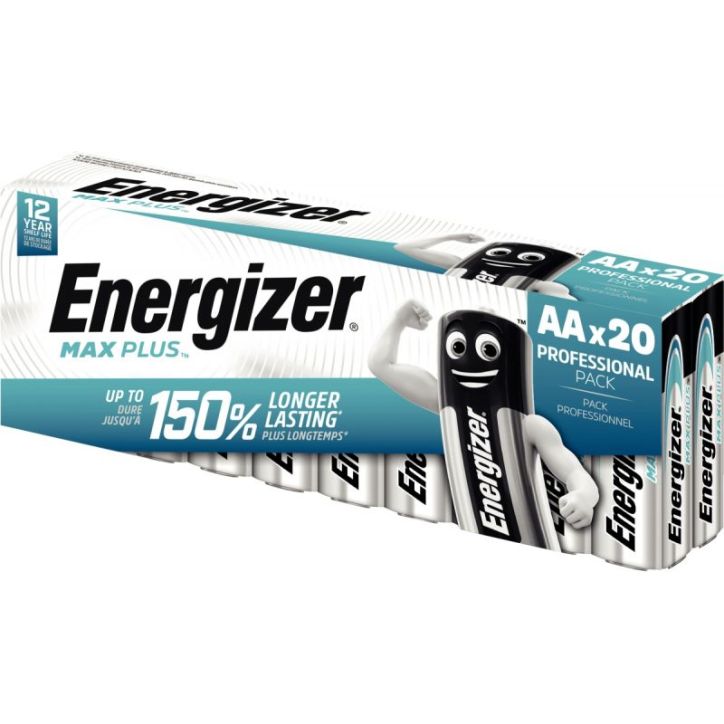 Blister 20 piles 1,5V Max Plus AA / LR06 7638900423372 ENERGIZER