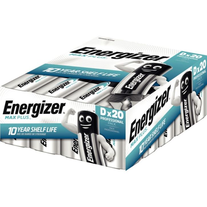 Blister 20 piles 1,5V Max Plus D 7638900423365 ENERGIZER