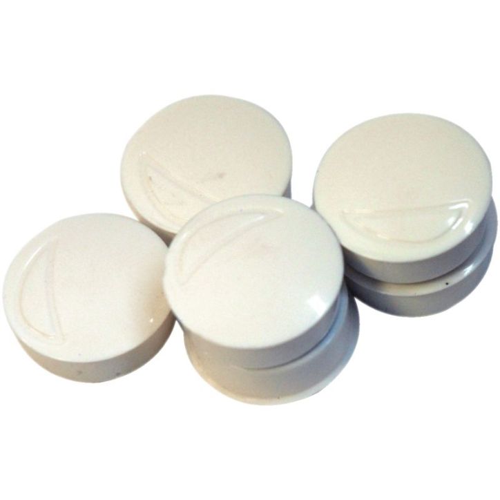 Boîte de 7 aimants 20 mm ronds Blanc