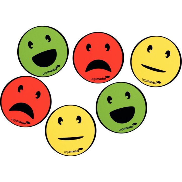 Paquet de 6 émoticôneS assorti magnétique 7-123304 LEGAMASTER