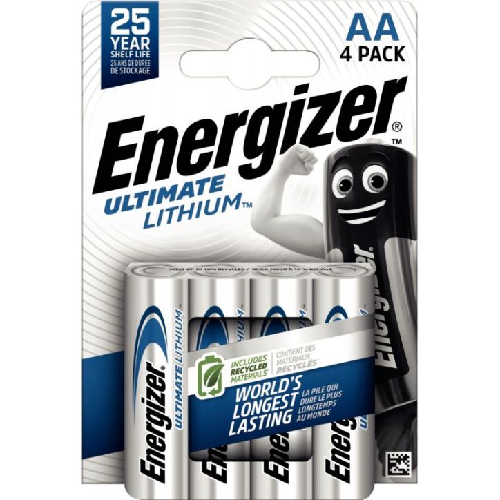 Blister 4 piles 1,5V Ultimate Lithium AA 7638900262643 ENERGIZER