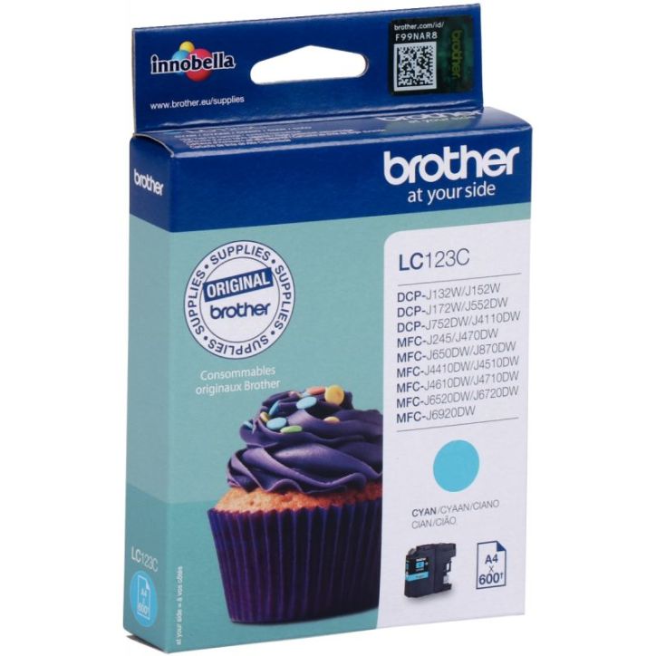 BROTHER Cartouche Jet d'encre Cyan LC123C