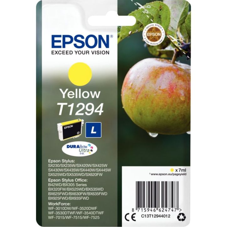 EPSON Cartouche Jet d'encre Jaune C13T12944012