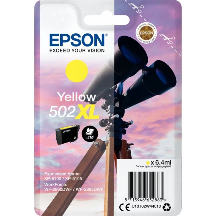 Cartouche jet d'encre à la marque Epson T02W440 jaune haute capacité Jumelles C13T02W44010 EPSON