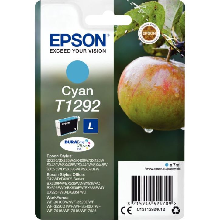 EPSON Cartouche Jet d'encre Cyan C13T12924012
