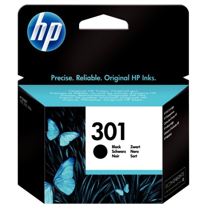 HP 301 Cartouche d'Encre Noire Authentique (CH561EE)