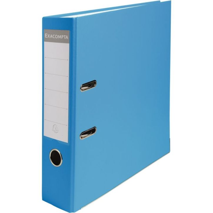 Classeur à  levier pour format A4, dos 8 cm, bleu clair 918412B EXACOMPTA