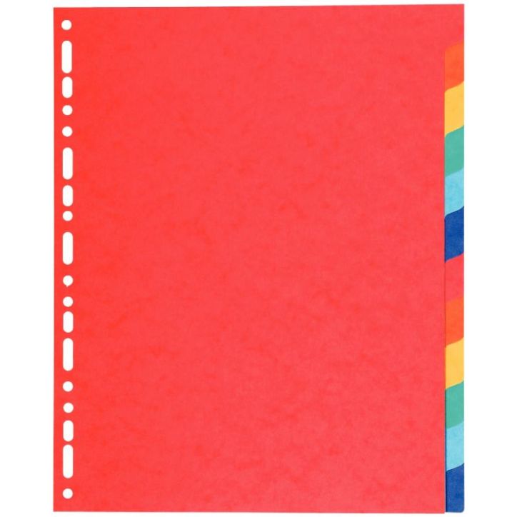 Jeu d'intercalaires 12 positions en carte recyclée 170g Format  A4+